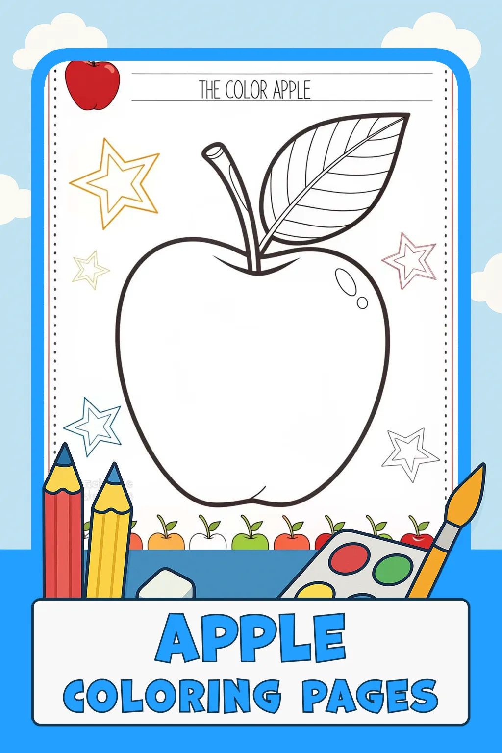 Apple Coloring Pages
