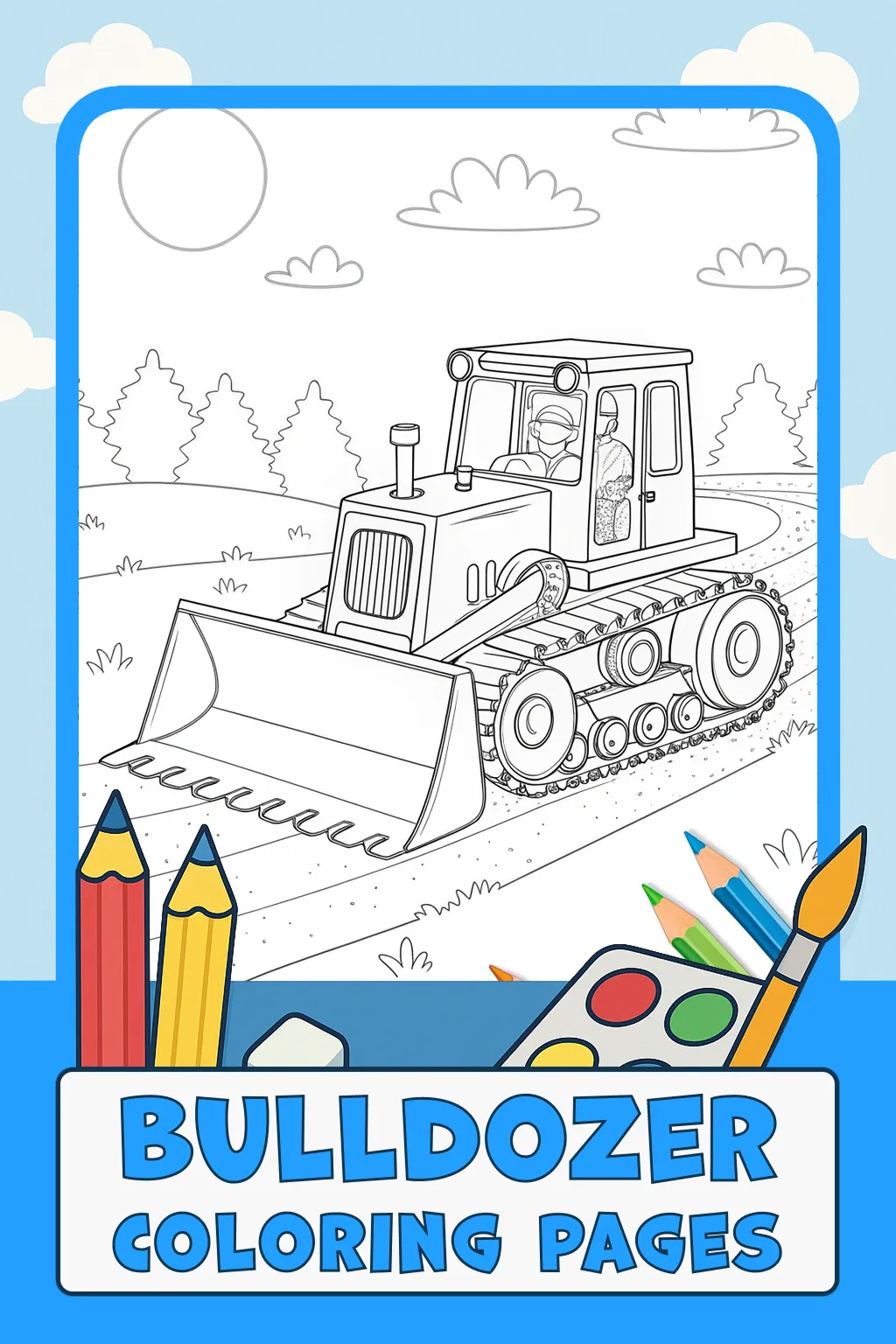 Bulldozer Coloring Pages