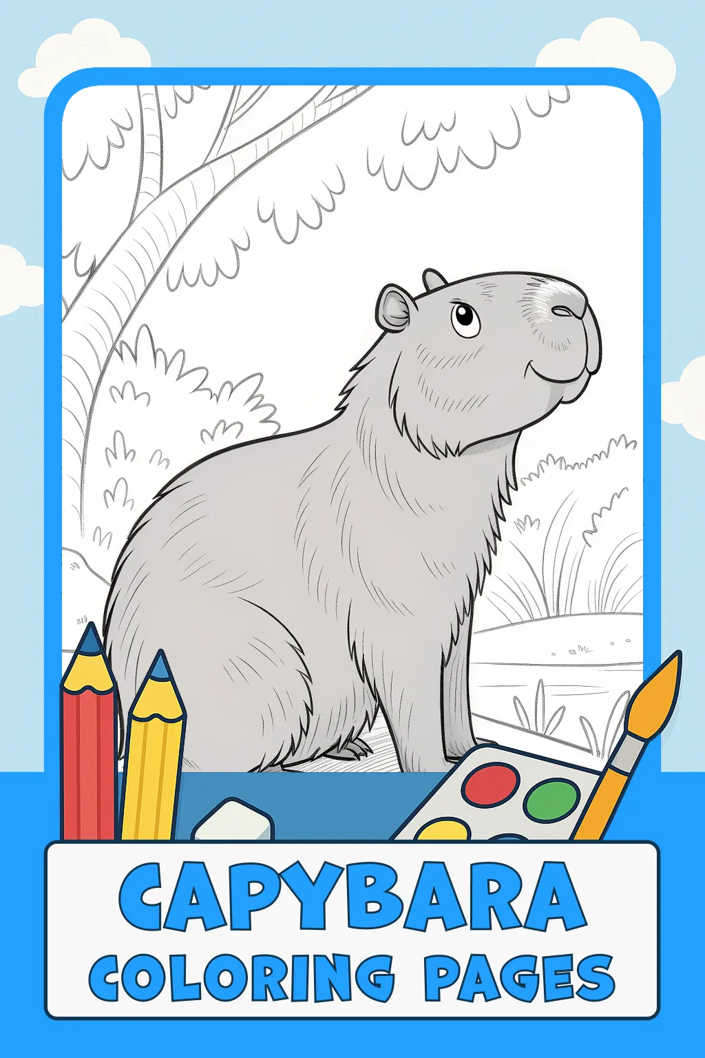 Capybara Coloring Pages