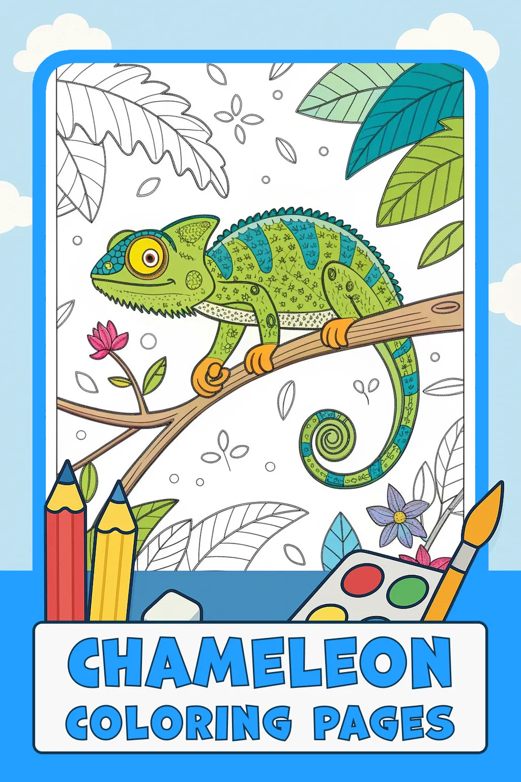 Chameleon Coloring Pages