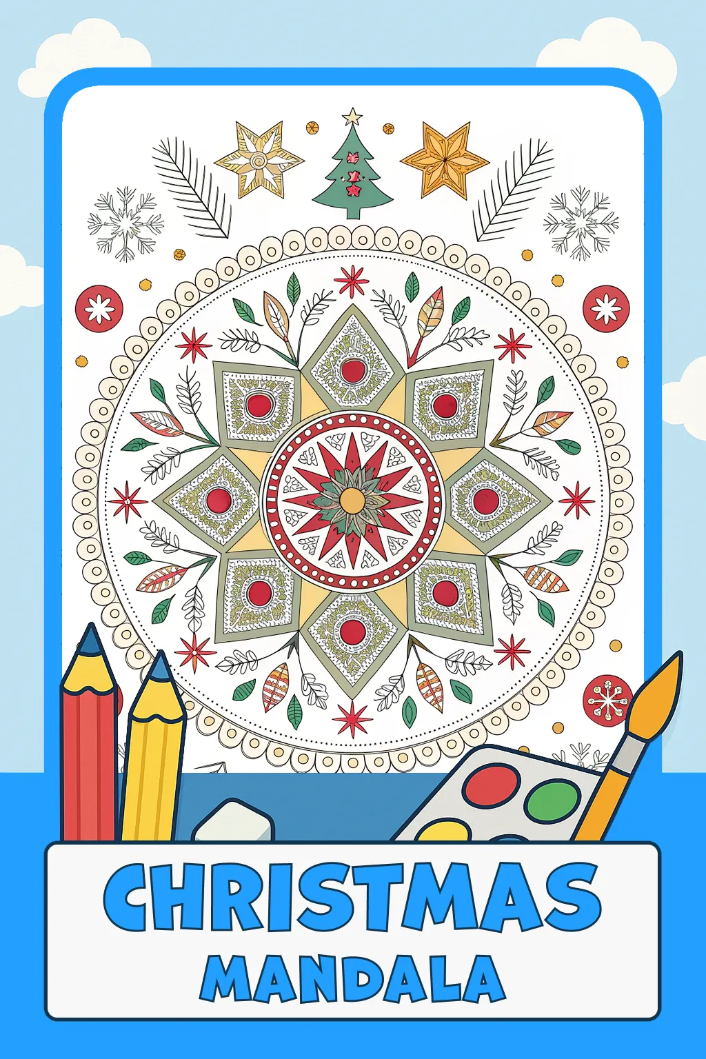 Christmas Mandala Coloring Pages