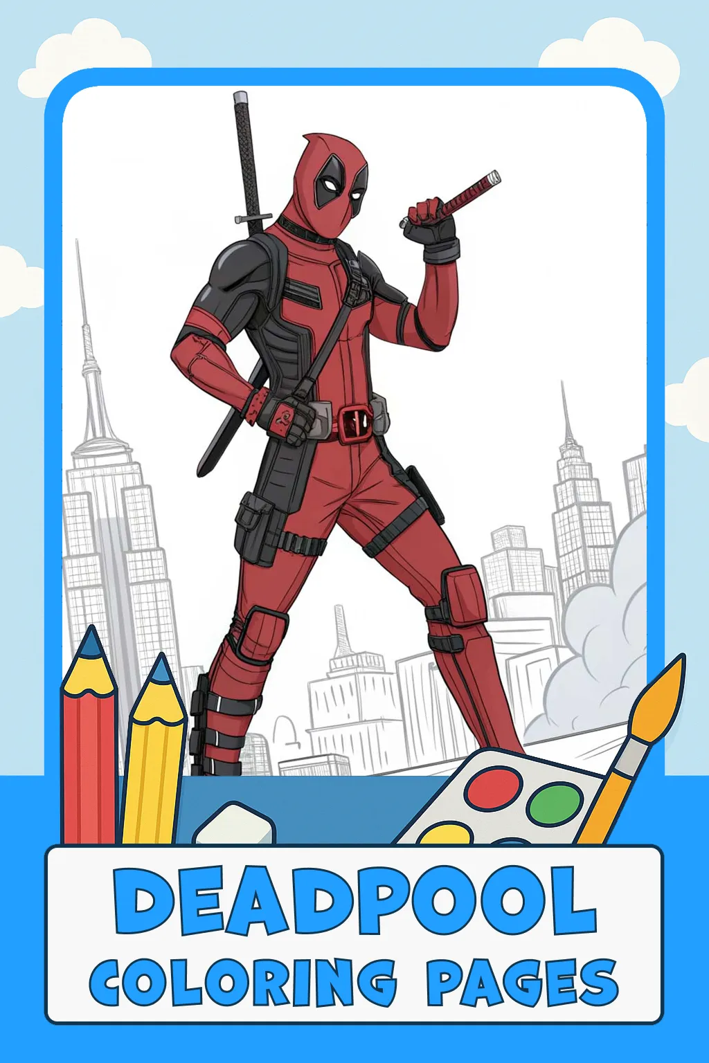 Deadpool Coloring Pages