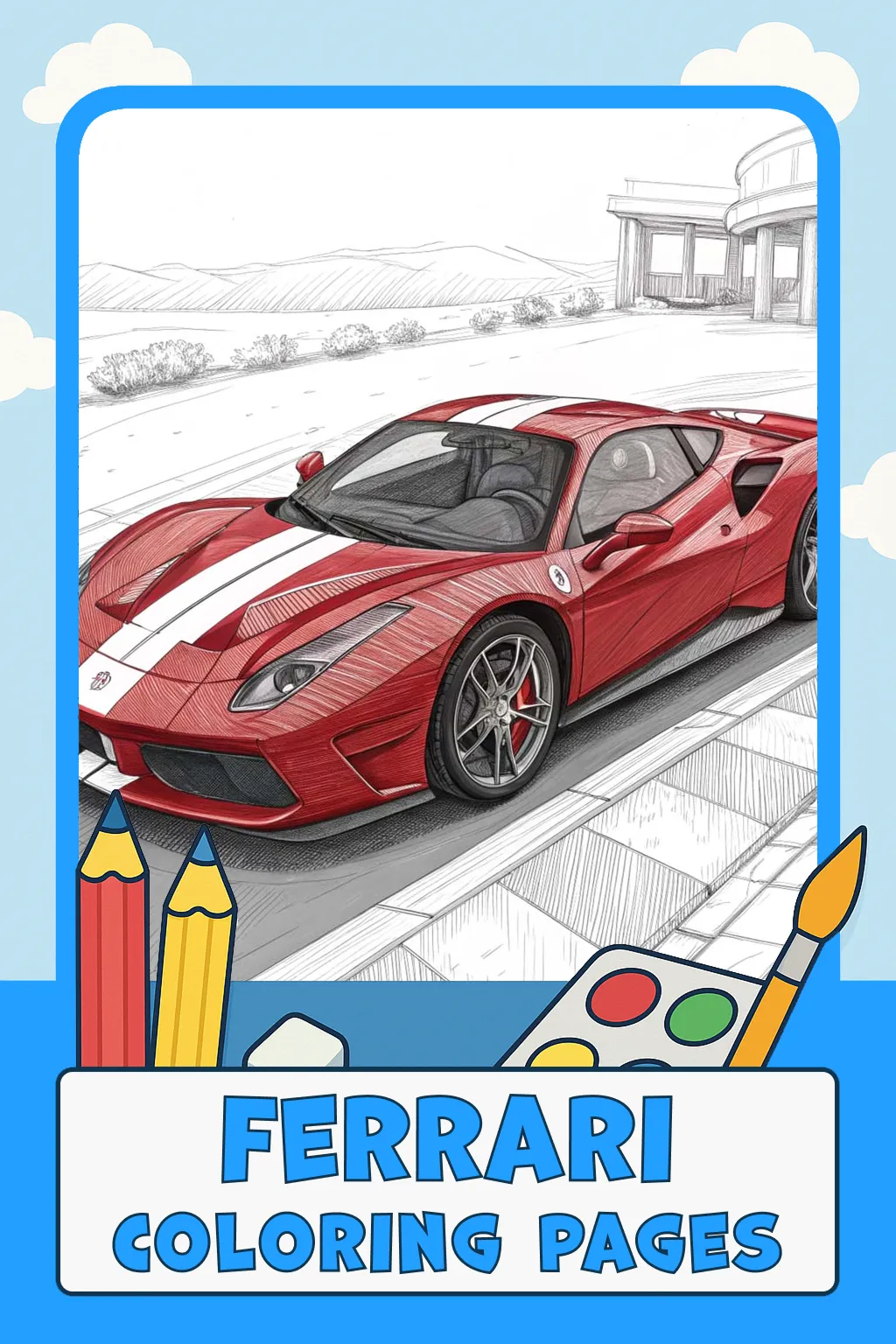 Ferrari Coloring Pages