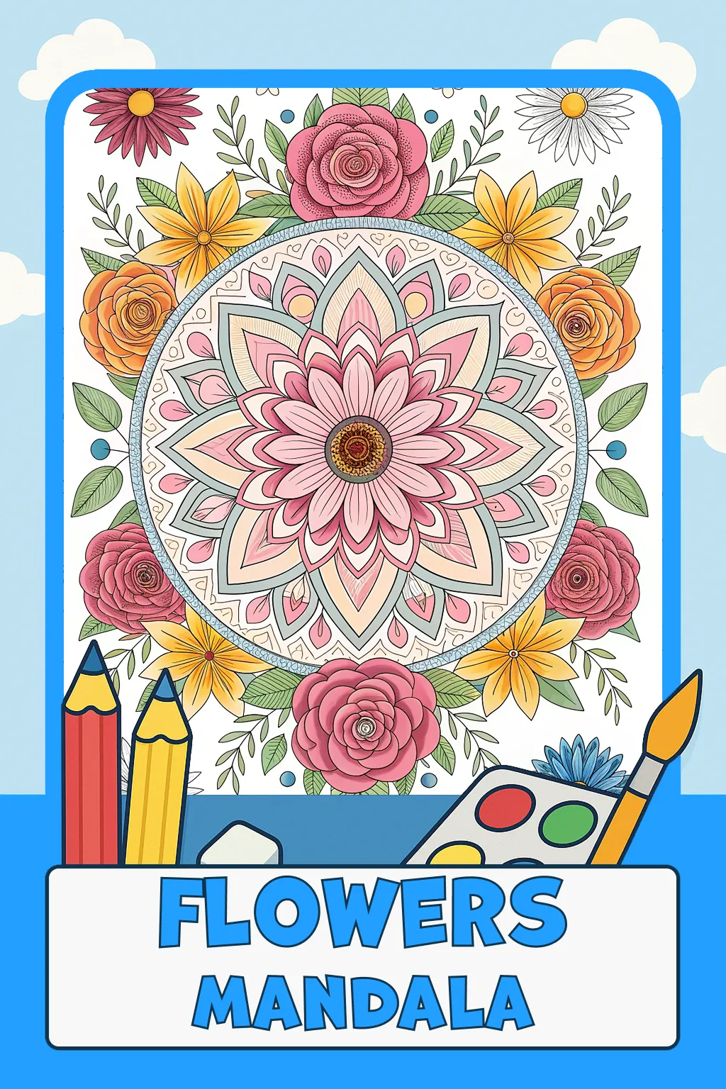 Flower Mandala Coloring Pages