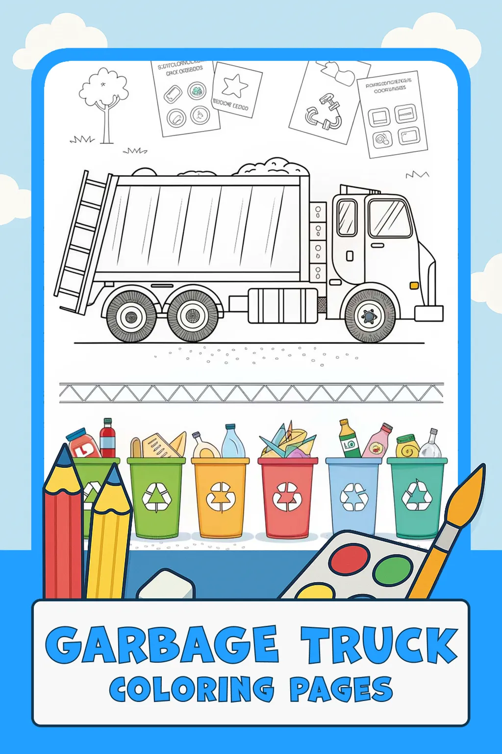 Garbage Truck Coloring Pages