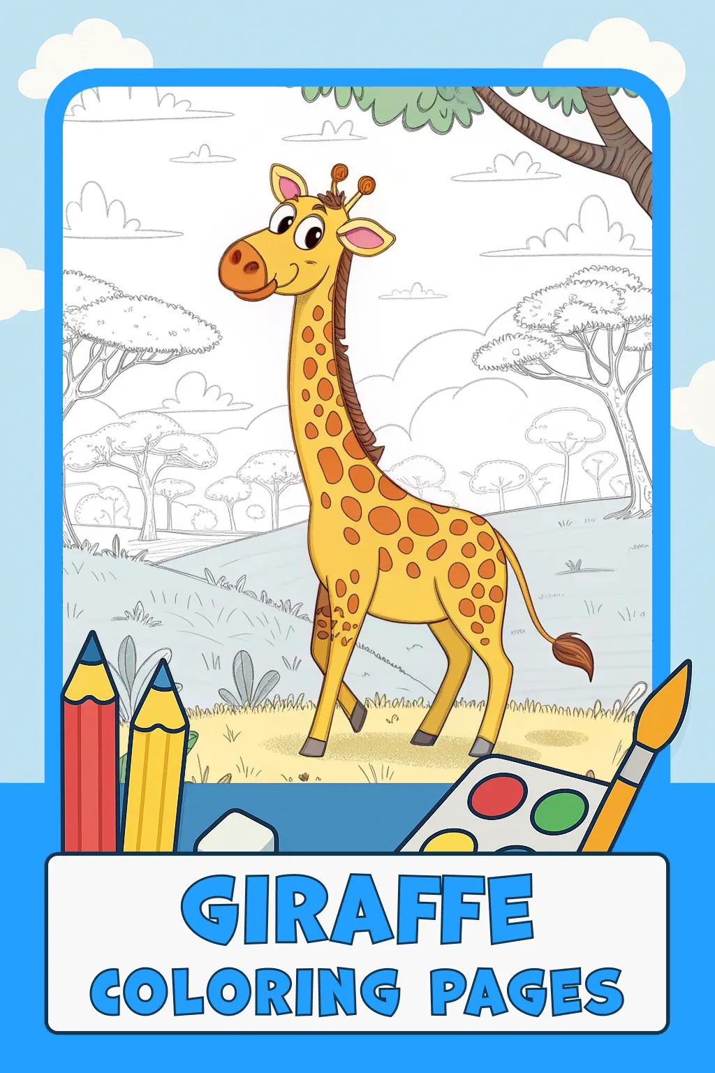 Giraffe Coloring Pages