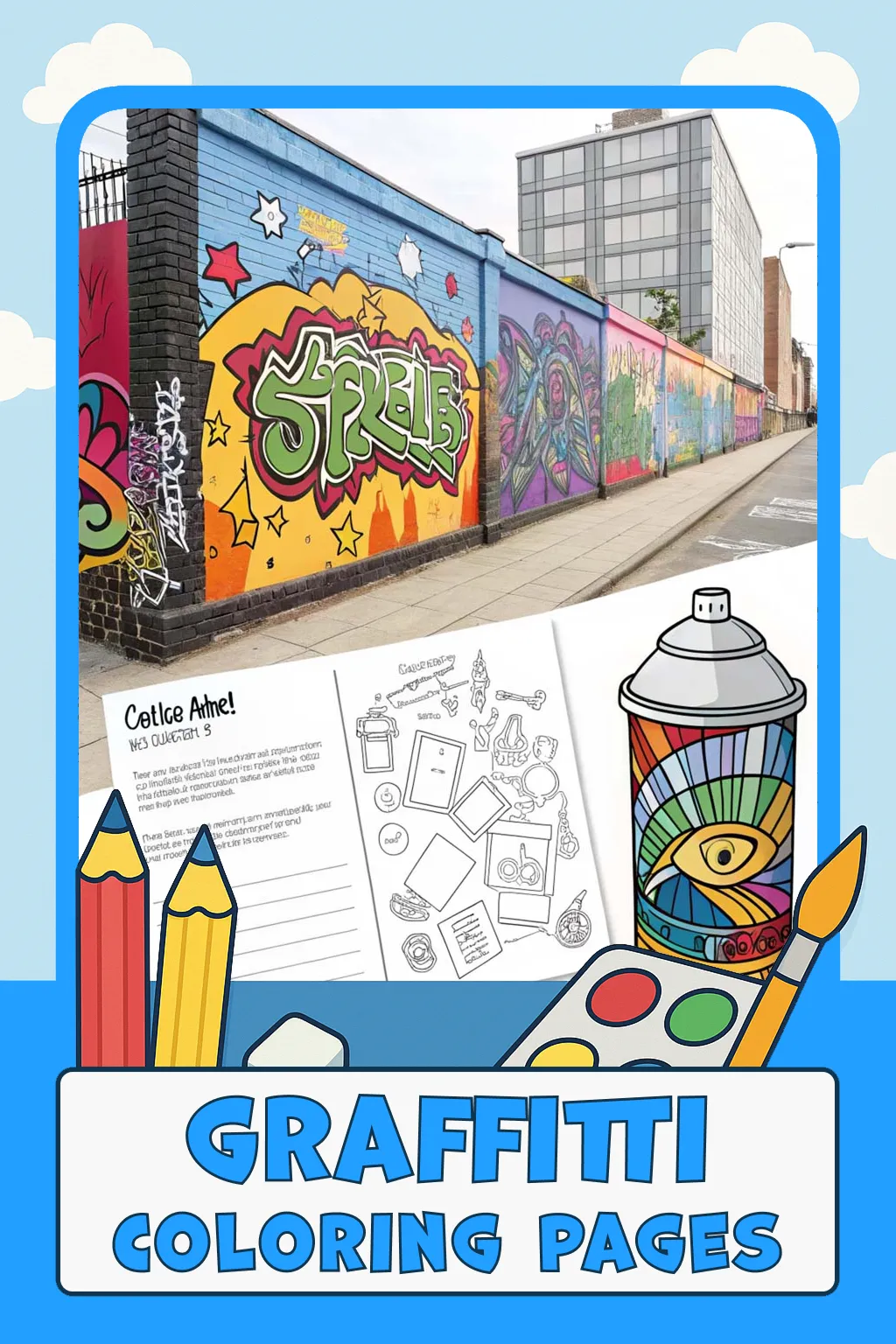 Graffiti Coloring Pages