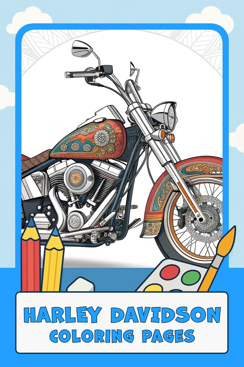 Harley Davidson Coloring Pages