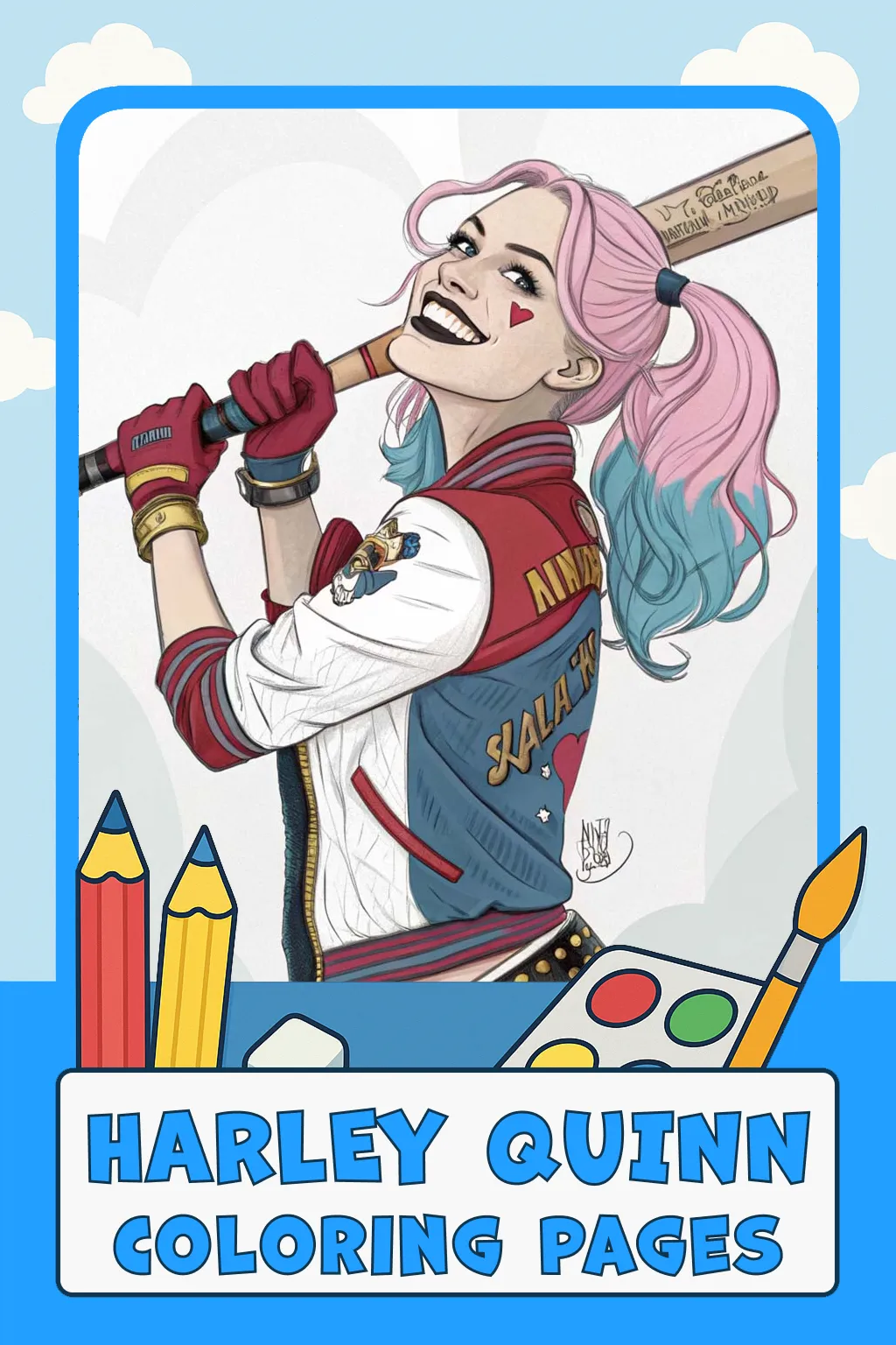 Harley Quinn Coloring Pages