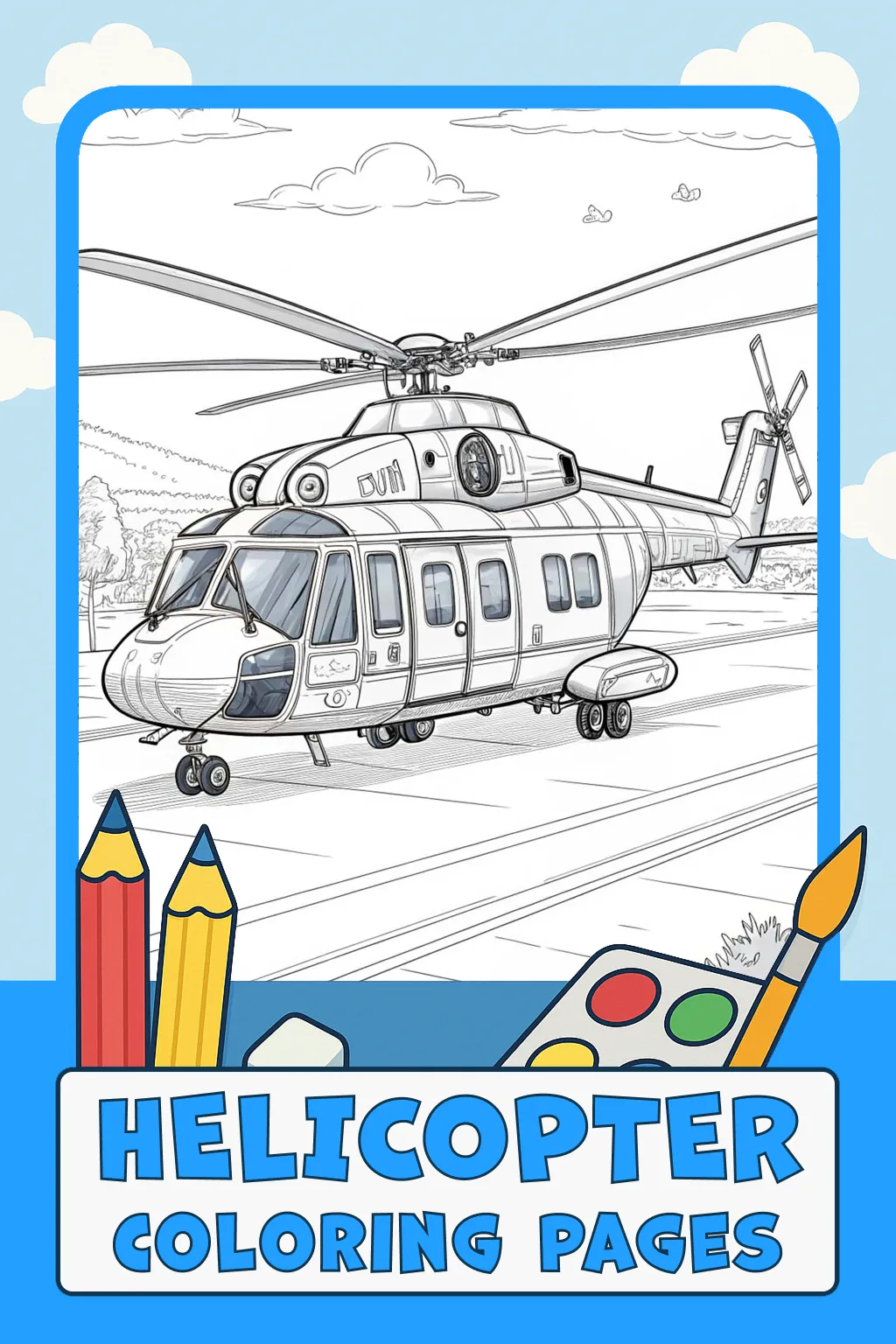 Helicopter Coloring Pages