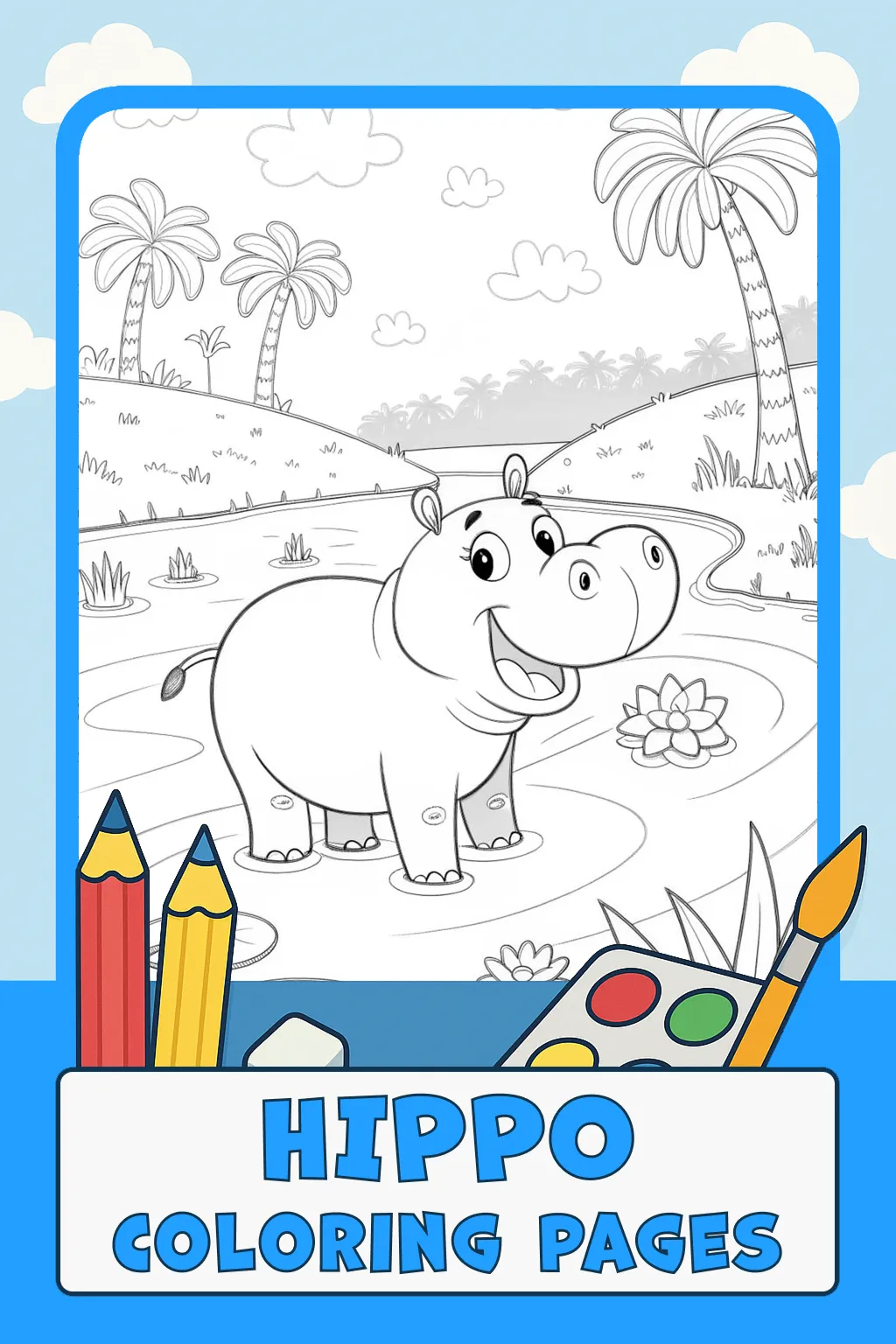 Hippo Coloring Pages