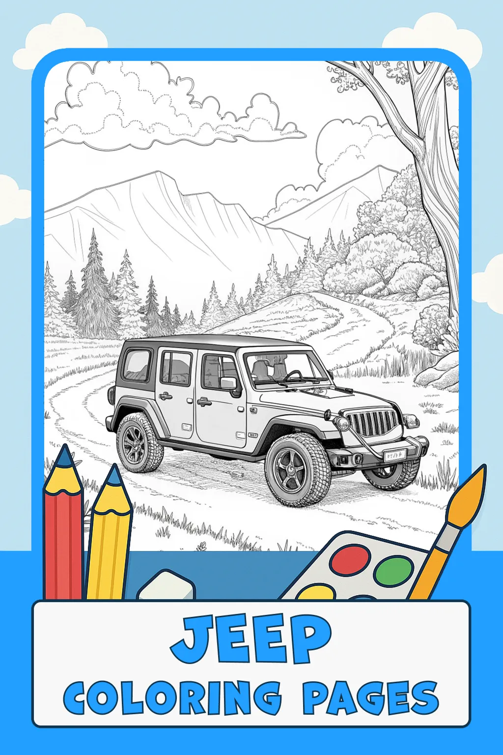 Jeep Coloring Pages
