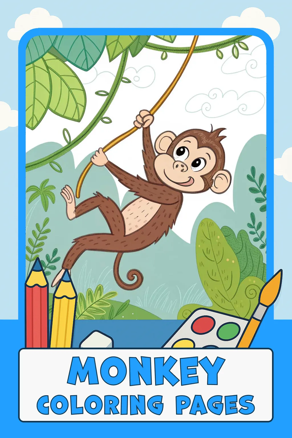Monkey Coloring Pages
