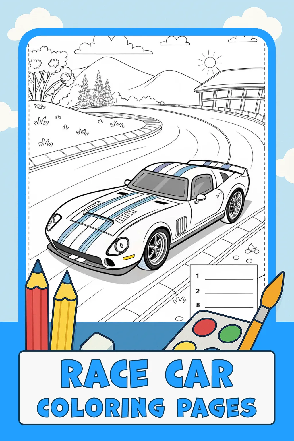 Race Car Coloring Pages