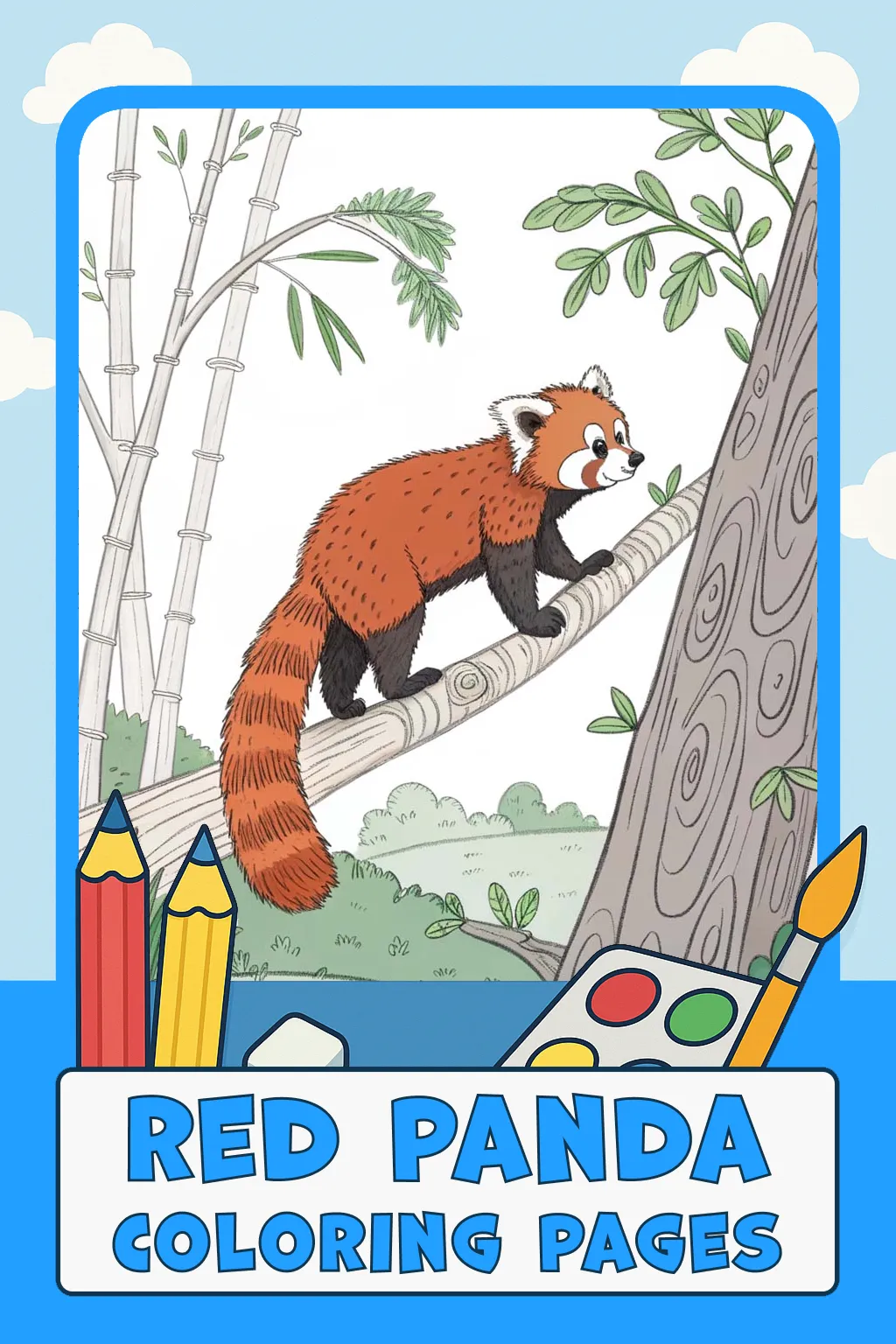 Red Panda Coloring Pages